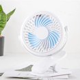 thumbnail image 3 of Ventilador con clip – Ventilador personal de rotación automática – Ventilador con pilas, ventilador de escritorio USB Control de velocidad continua, potente flujo de aire para huracanes, cam, 3 of 3