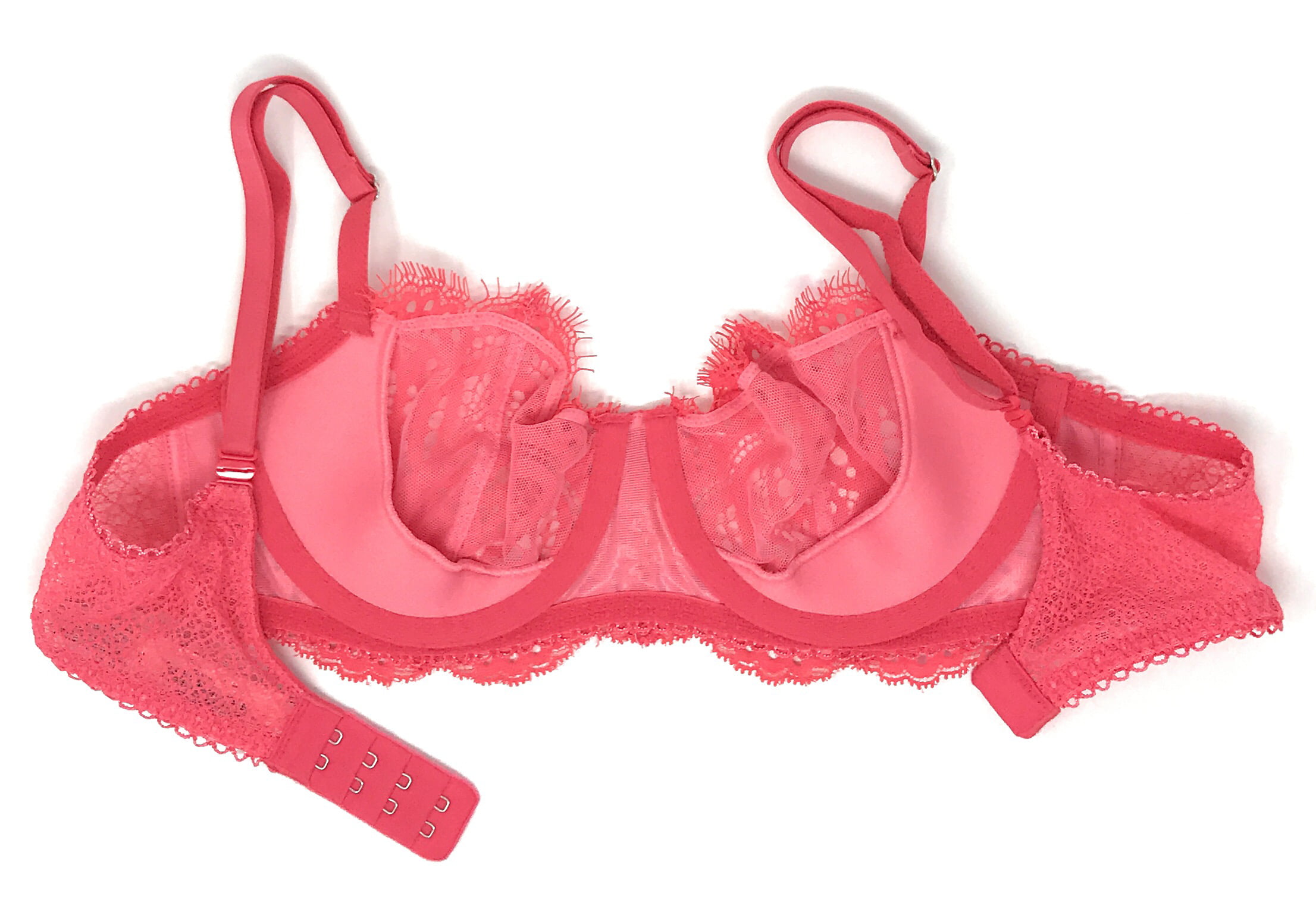 Victoria's Secret, Intimates & Sleepwear, Victorias Secret Dream Angels  Lined Demi Lace Bra 32dd Pink Underwire B87
