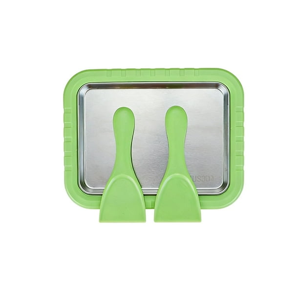 Kit de Fabricante de Helados Instantáneos en Casa Kits de Bricolaje de Fabricante de Helados Laminados para Adultos Acero Inoxidable con 2 Raspadores Actividad Familiar Postre