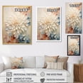 thumbnail image 4 of Designart "Simplified White Dahlia Elegance I" Dahlia Floater Framed Wall Art Living Room, 4 of 5