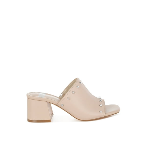 Lomela Stud Embellished Block Heel Slip Ons