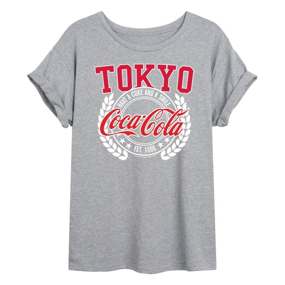 Coca-Cola - EST 1886 - Have A Coke & A Smile - Tokyo - Juniors Ideal Flowy Muscle T-Shirt