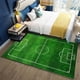 thumbnail image 5 of Alfombra suave de campo de fútbol ZJT250131492 | Alfombra de poliéster verde antideslizante para interior y exterior | Tapete de césped deportivo de 99 x 199 cm para sala de estar, dormitorio, mesa, 5 of 5