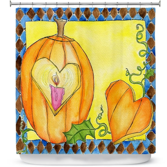 Shower Curtains 70" x 93" from DiaNoche Designs by Marley Ungaro - Jack of Hearts