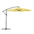 thumbnail image 3 of CorLiving 9.5ft Tilting Offset Patio Umbrella, Outdoor Hanging Umbrella with Crank, Cantilever Patio Umbrella, For Backyard, Deck, Garden, Outdoor Patio Umbrella with Base, Yellow, 3 of 13