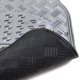 thumbnail image 4 of Alfombrillas universales para auto de 4 piezas (plateadas) en diseño metálico - Resistentes para todo tipo de clima con respaldo de goma Rojo Verde, 4 of 5