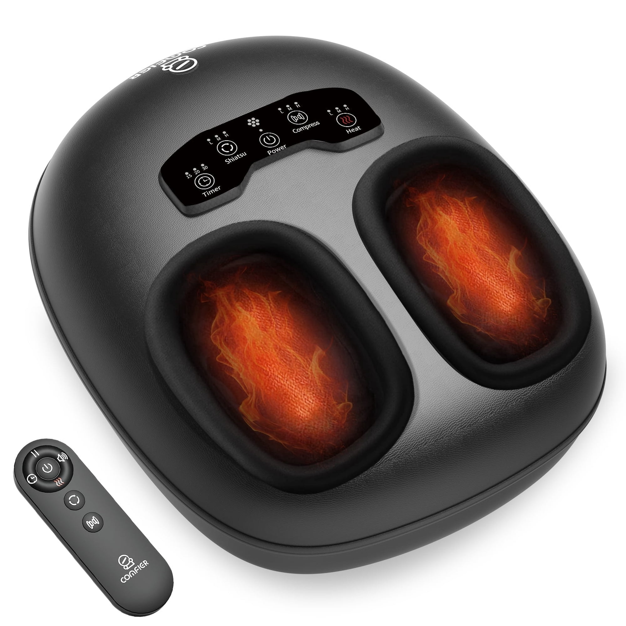 Shiatsu Foot Massager with Heat, COMFIER Electric Feet Massage Machine for Neuropathy Plantar Fasciitis, Massagers for Men Women, Size 14