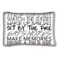 thumbnail image 1 of RYLABLUE Camping Rules Nap Often Watch The Sunset Wake Up Smiled Rectangle Pillow Case Decor Cushion Covers Square Size 20x30 inches Two Sided Print, 1 of 1