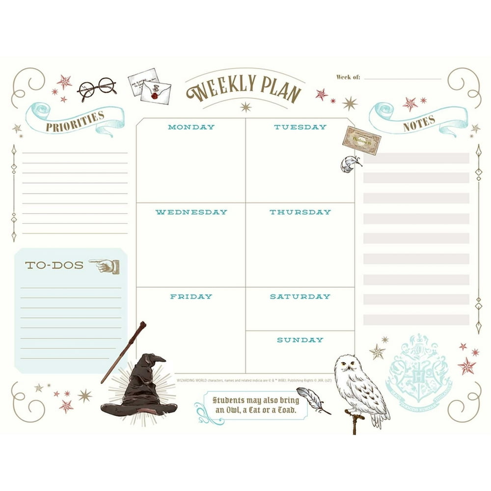 Harry Potter Harry Potter Weekly Planner Notepad (Harry Potter