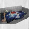 thumbnail image 6 of Bowling Party Soft Flannel Fleece Throw Blanket, Bowling Strike Image Red Ball and Classical Pins in Vivid Composition, Cozy Plush for Indoor and Outdoor Use, 50" x 60", Red Aqua Blue, by Ambesonne, 6 of 6