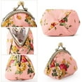 thumbnail image 6 of Printed Coin Purse Vintage Pouch Buckle Clutch Bags Kiss lock Change Purse Floral Clasp Wallets For Women, 6 of 6
