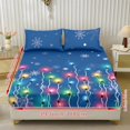 thumbnail image 2 of Jeiento Christmas Light Snowflake Printed Fitted Sheet Bedding Collection, 3 Piece Soft Bed Cover Set with 2, Breathable Bed Linen for Bedroom Guest Room Holiday Decor, Twin Size, 2 of 7
