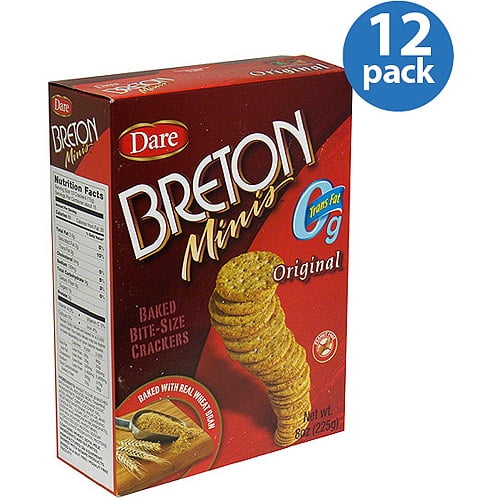 Dare Breton Minis Original Wheat Crackers, 8 oz, (Pack of 12) Walmart