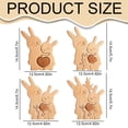 thumbnail image 3 of Wooden Easter Bunny Family Puzzle, Wooden Bunny Puzzle for Home Crafts, Easter Decorations, House Warming Decor, Birthday Family Party Gifts for New Baby Easter Basket Stuffers, 5 Rabbits, 3 of 8