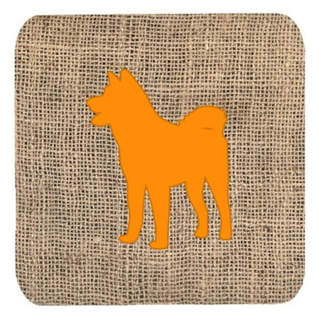

Akita Burlap And Orange Foam Coasters Set Of 4