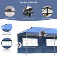 thumbnail image 6 of Euroco 10x20 Pop Up Canopy with Sidewalls, Outdoor Canopy Tent Heavy Duty for Backyard, Wedding Party Tent for Parties with Wheeled Bag (Navy), 6 of 9