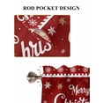 thumbnail image 6 of Gingerbread Christmas Bathroom Window Curtain, Red Golden Snowflake Winter Xmas Light Filtering Coffee Kitchen Curtains, Bedroom Living Room Curtains 2 Panel 84"x63", 6 of 6