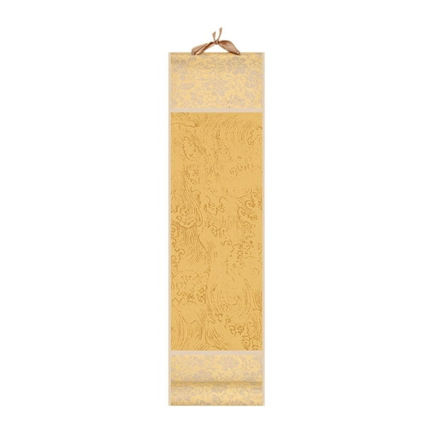 Mini rollo de papel chino en para caligrafía, ligero, multiusos, decorativo, para decoración de caligrafía, ideal para el hogar en vacaciones. Amarillo intenso