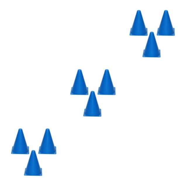 Decodeary 3pieces Football Road Flat Cones - Strong Adhesion Cost Effective Suitable Blue 23cm 3Set