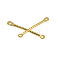 thumbnail image 3 of 100 conectores rectos para joyería, ideales para crear dijes y manualidades. Color oro/negro., 3 of 4