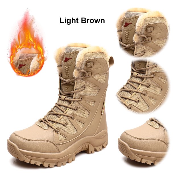 Zapatos Montañismo Senderismo Botas Nieve para Mujeres Pantorrilla Invierno Al Aire Libre