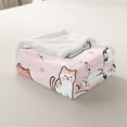 thumbnail image 5 of Cartoon Cat Sherpa Blanket,Cute Kitten Print Blanket for Kids Boys Girls Toddler Cat Lover,Cat Paw Print Throw Blanket for Bed Sofa Couch,Kawaii Pet Theme Plush Blanket Pink Baby 30"x40", 5 of 6