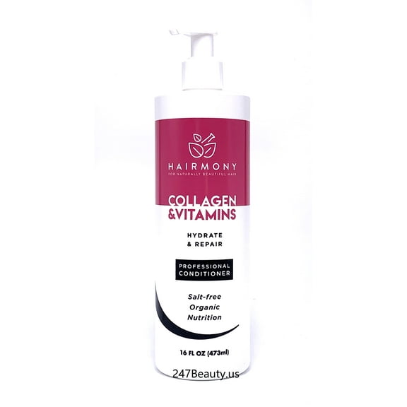 Hairmony Collagen Vitamins Professional Hydrate and Repair Hair Conditioner - Acondicionador Hidratante para el cabello (16 oz)
