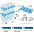 thumbnail image 2 of Ice Cube Tray with Lid and Bin,2 * 36 Nugget Silicone Ice Tray,Flexible Ice Cube Molds Comes with Ice Container, Scoop and Cover (Blue), 2 of 5