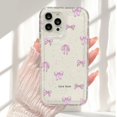 Colorful Bow Print Clear Case For iPhone 14 13 12 11 15 Pro Max SE XR X