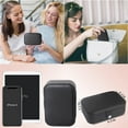 thumbnail image 2 of Wattne Travel Jewelry Box, Small Portable Jewelry Organizer Mini Jewelry Case for Women, Earing Organizer, Leather Portable Jewelry Storage Boxes for Rings Earrings Necklaces Bracelets (Black), 2 of 7