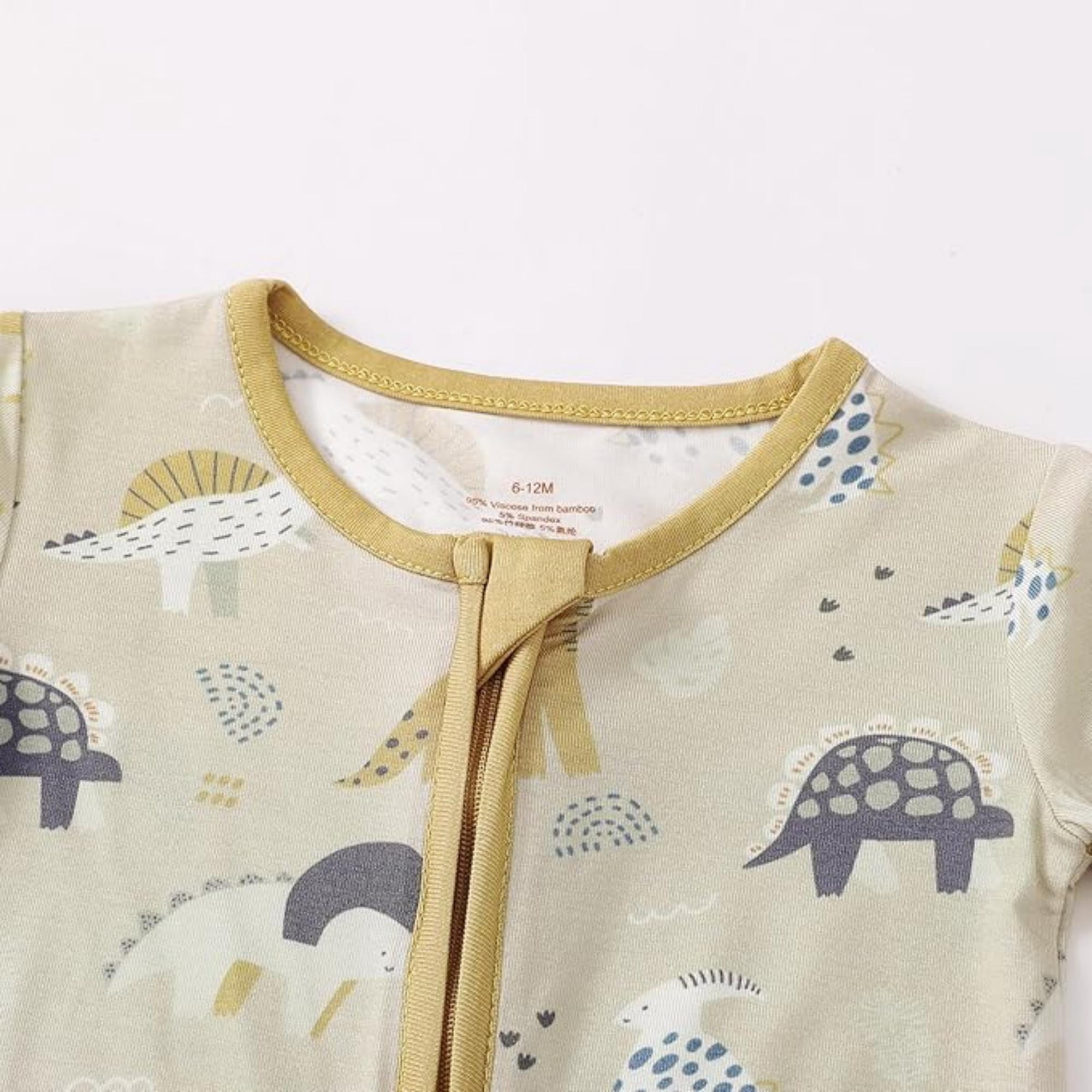 RomperinBox Bamboo Baby Pajamas ,Soft Zipper Long-Sleeved Baby Bodysuits Sleepwear for Newborns & Infants 0-24 Months,2 Pack Unisex Toddler Pajamas