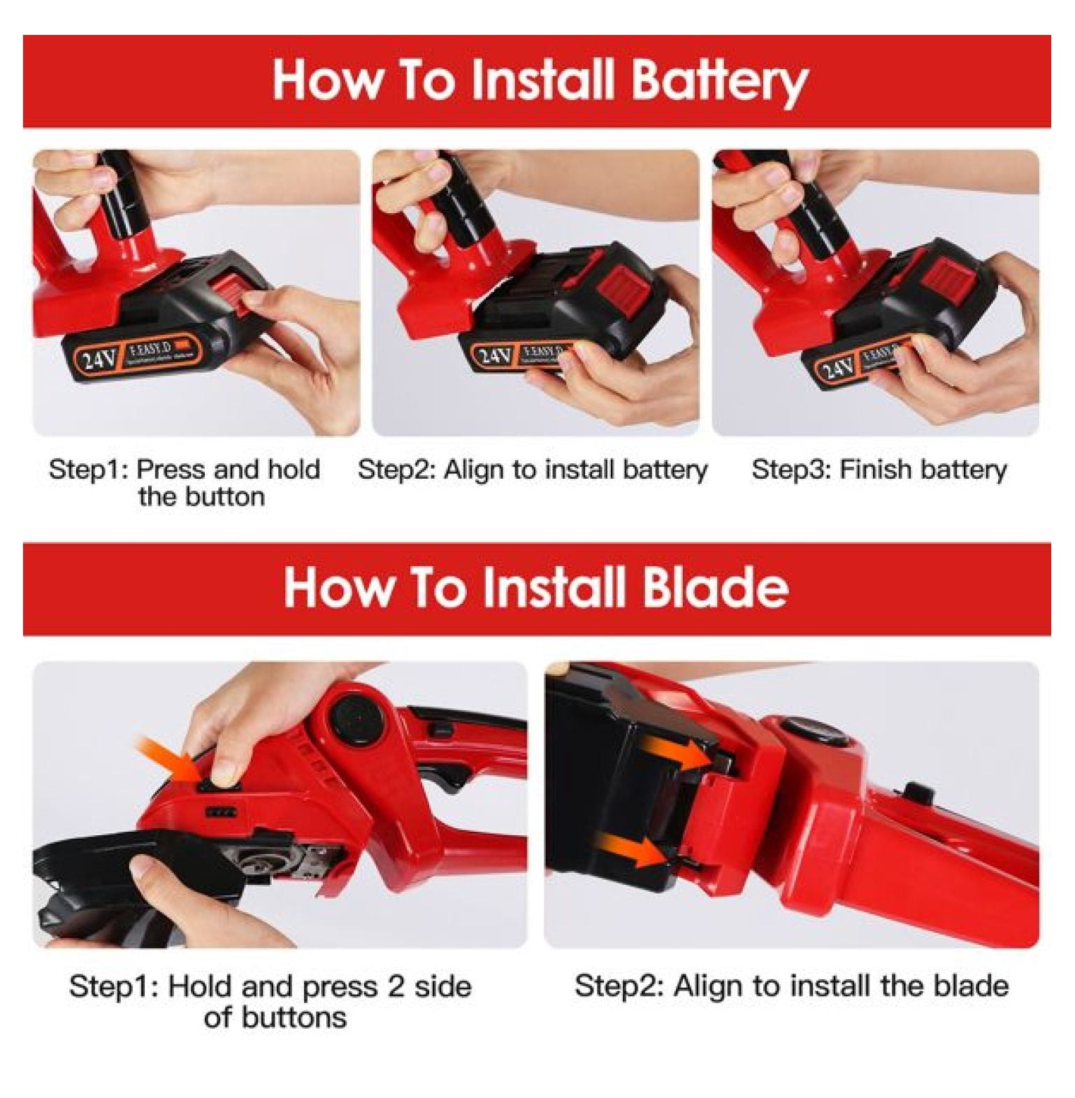 24V Cordless Handheld Grass Shear Hedge Trimmer with 90° Cutting Angle 2Pcs Replaceable Blades Electric Shrub Trimmer Hedge Cutter with Detachable Battery for Garden Lawn