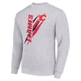 thumbnail image 2 of Men's Starter Heather Gray Calgary Flames  Color Scratch Pullover Sweatshirt, 2 of 3