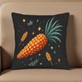 thumbnail image 5 of Set of 2 Decorative Throw Pillow Covers 18x18in - Whimsical Pineapple Design with Colorful Stars & Leaves for Couch Bed Car, 5 of 8