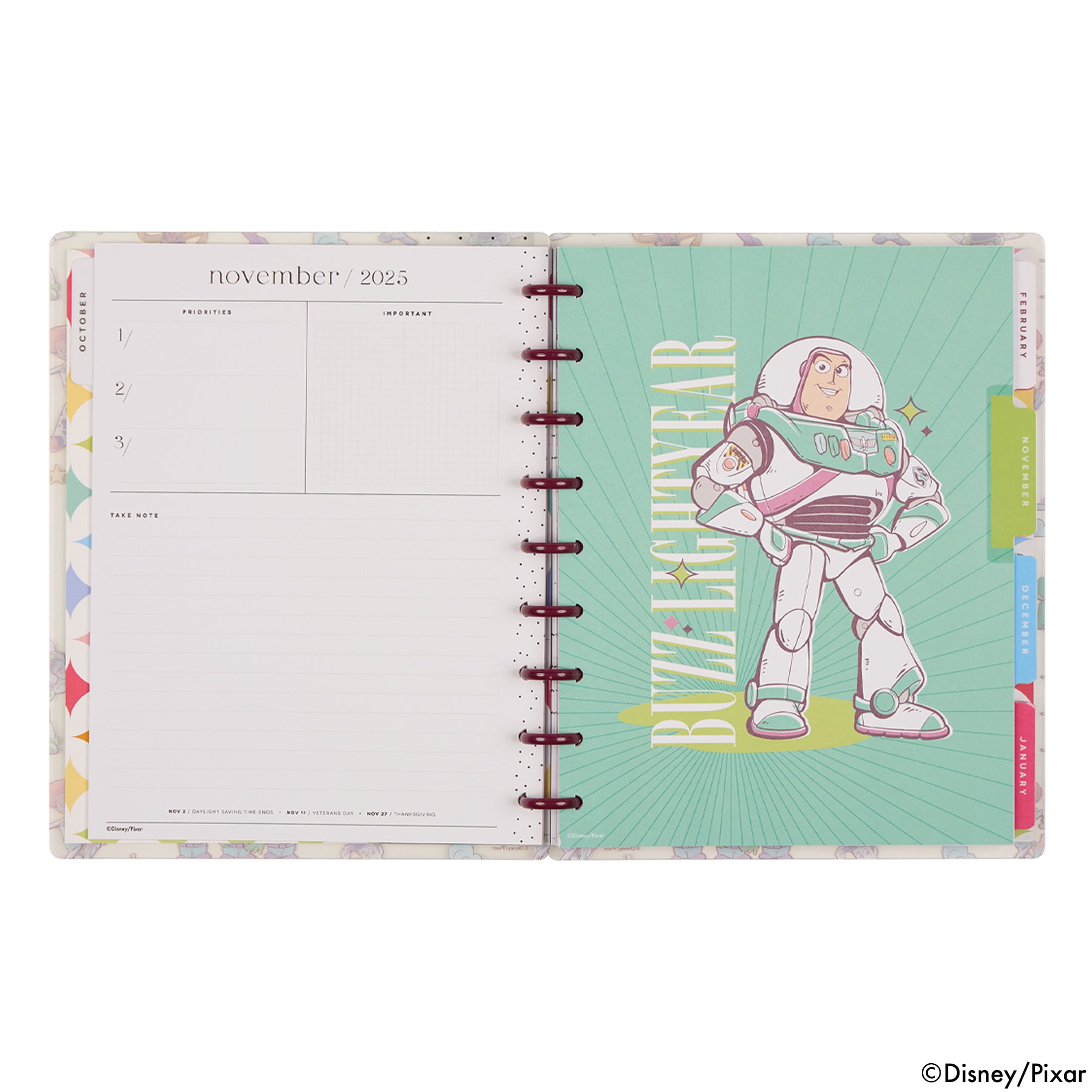 The Happy Planner Toy Story Reach For The Sky Classic Dated Planner (7" x 9.25"), 15 Month October 2025-December 2026, Disc Bound