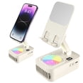 thumbnail image 2 of CoreLiving Mini Portable Fan Handheld Foldable Personal Cooling Fan USB Rechargeable Desk Fan with Phone Holder for Beach Camping Travel 1 Pack, 2 of 6
