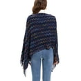 thumbnail image 2 of SAYFUT Fashion Knit Tassel Fringed Pullover Poncho Sweater Cape Shawl Wrap for Women Autumn Winter Sweater Batwing Sleeve Oversized, 2 of 8