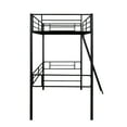 thumbnail image 5 of KirinSport Multifunctional Modern Loft Bed with Ladders and High Safety Guard Rails, Twin Metal Loft Bed for Bedroom Dorm, Black, 5 of 8