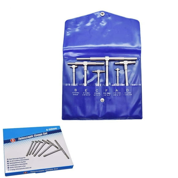 Juego de Calibradores Telescópicos Ajustables Findmall Plata con Bolsa