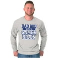 thumbnail image 3 of Dad Bod Video Gamer Brain Geek Nerd Men's Long Sleeve Tee T Shirt Brisco Brands L, 3 of 6