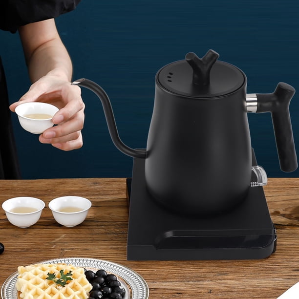 Hervidor Eléctrico Con Cuello de Cisne de 1000 W, Calentamiento rápido, Acero inoxidable, Capacidad de 800 ml Con Vertido Preciso, Ideal para preparar Té Y Cafés