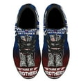 thumbnail image 2 of Veterans Veteran Don't Thank Me Thank My Brothers Who Never Came Back Shoes Sneakers Black Size 9, 2 of 7