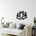 thumbnail image 2 of Lotus Flower Metal Wall Art for Home and Outside - Wall-Mounted Geometric Metal Wall Decor - Drop Shadow 3D Effect Wall Decoration for Living Room Bedroom, 2 of 2