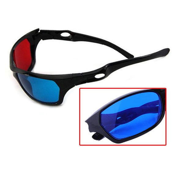 Gafas de visión 3D con marco de anaglifo dimensional de película de TV de plasma rojo y azul Ehuebsd Para estrenar