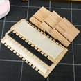 thumbnail image 3 of Solid Wood Jewelry Stand Necklace Detachable Holder Pendant Long Chain Hanging Organizer Suede/Leather Surface Rack White leather, 3 of 9