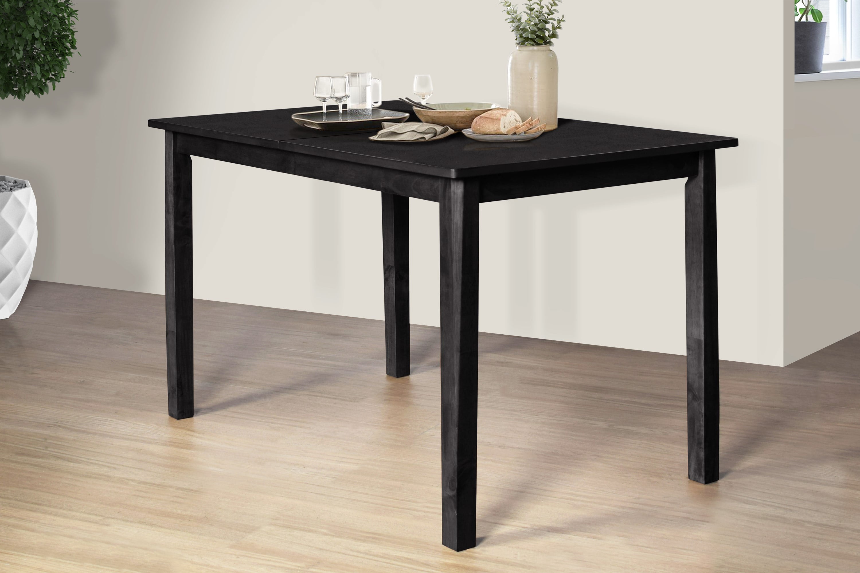 Home Design Athens Dining Set, Black, Black/Gray