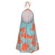thumbnail image 5 of Vestido Corto Con Cuello Halter Vestidos de playa para mujer Vestido casual con estampado floral de moda bohemio (naranja XXL) Cgtredaw para Mujer Naranja T M, 5 of 7