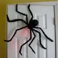 thumbnail image 2 of Araña de felpa gigante para decoración del hogar, araña negra de 30cm, 50cm, 75cm, 90cm, accesorios de terror para casa encantada, hogar al aire libre, Bar, 2023, 2 of 4