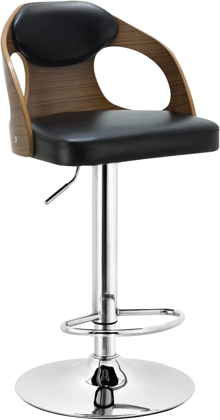 Barstools Adjustable Counter Height Tall Chairs Walnut Armrest Swivel