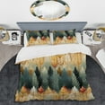 thumbnail image 2 of Designart "Forest Chevron Fantasy" Grey Chevron Bedding Covert Set - glam Bed Set With 1 Sham, 2 of 5
